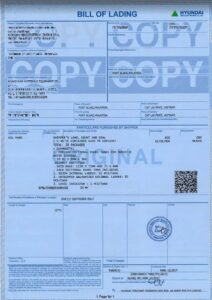 Mẫu vận đơn Copy Non-negotiable. Nguồn: ratracosolutions.com